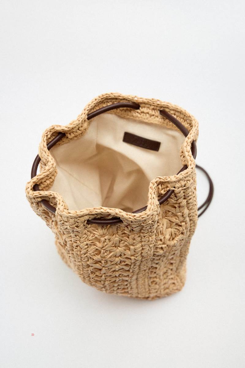 ZARA BRAIDED Ryggsäck Dam Beige | XAEOC-1462