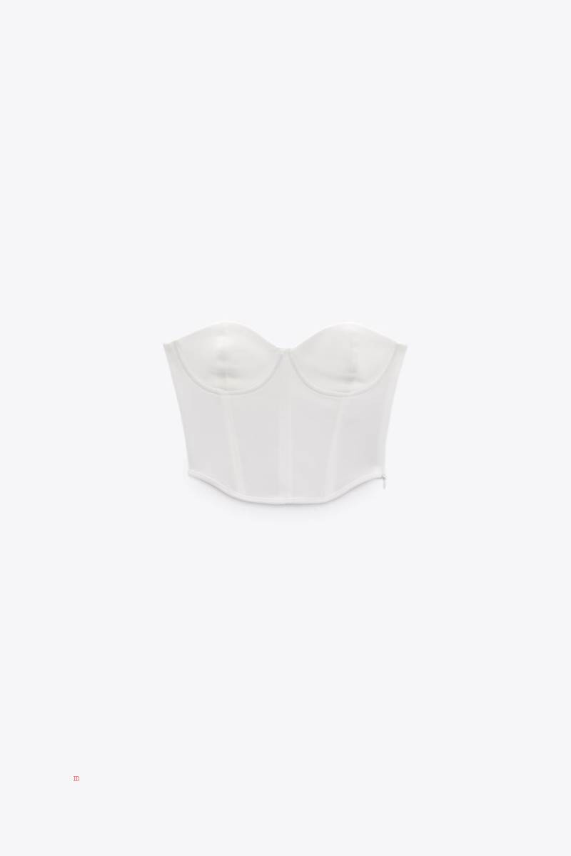 ZARA BUSTIER TOP WITH UNDERWIRES Crop Top Dam Vita | DFVWN-9502