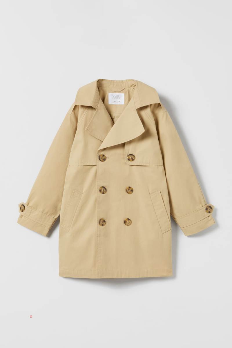 ZARA BUTTONED TRENCH Rockar Pojke Bruna | ECKQO-5724
