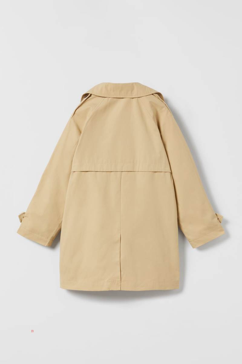 ZARA BUTTONED TRENCH Rockar Pojke Bruna | ECKQO-5724