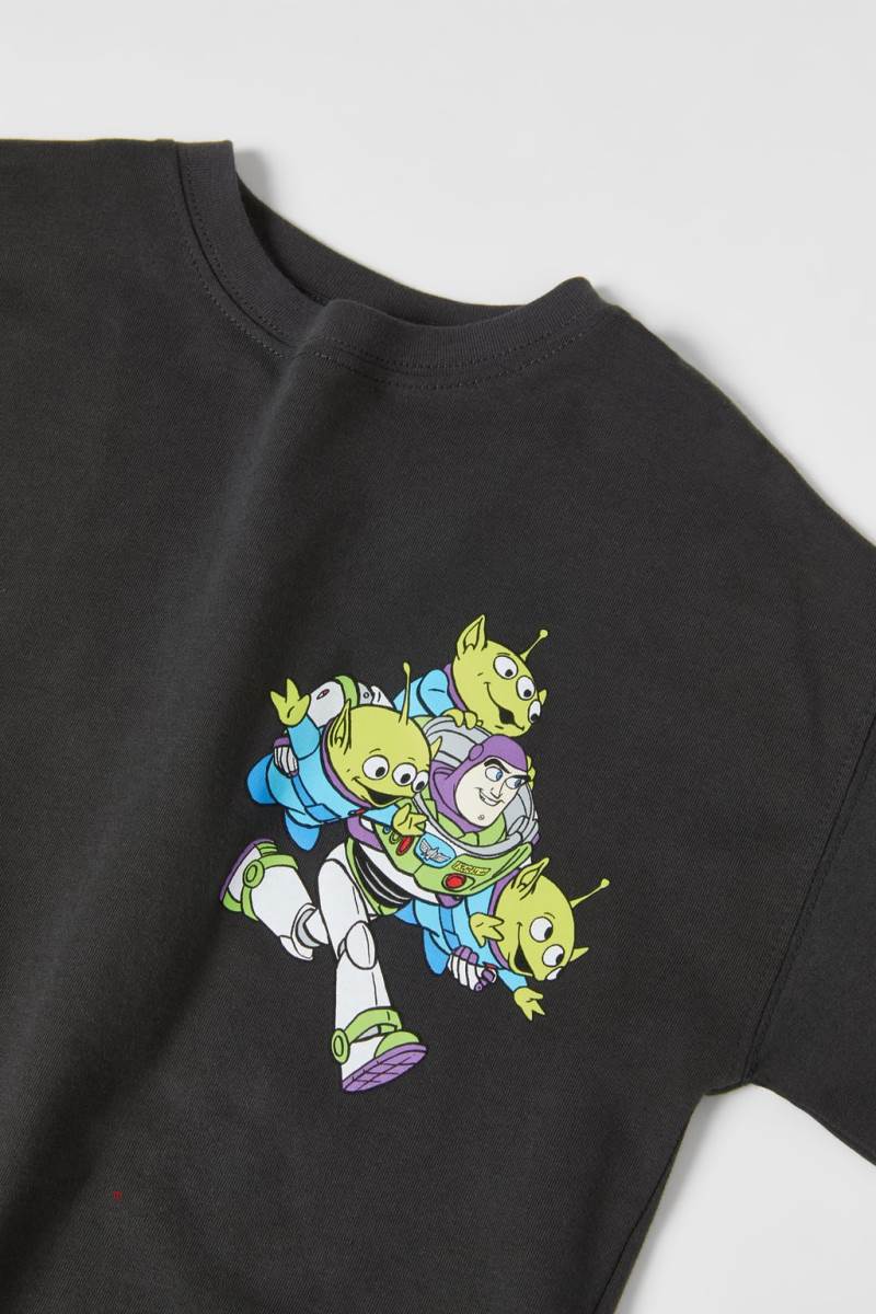 ZARA BUZZ LIGHTYEAR AND MARTIANS TOY STORY © DISNEY T-shirt Pojke Mörkgrå | HKGEL-9645