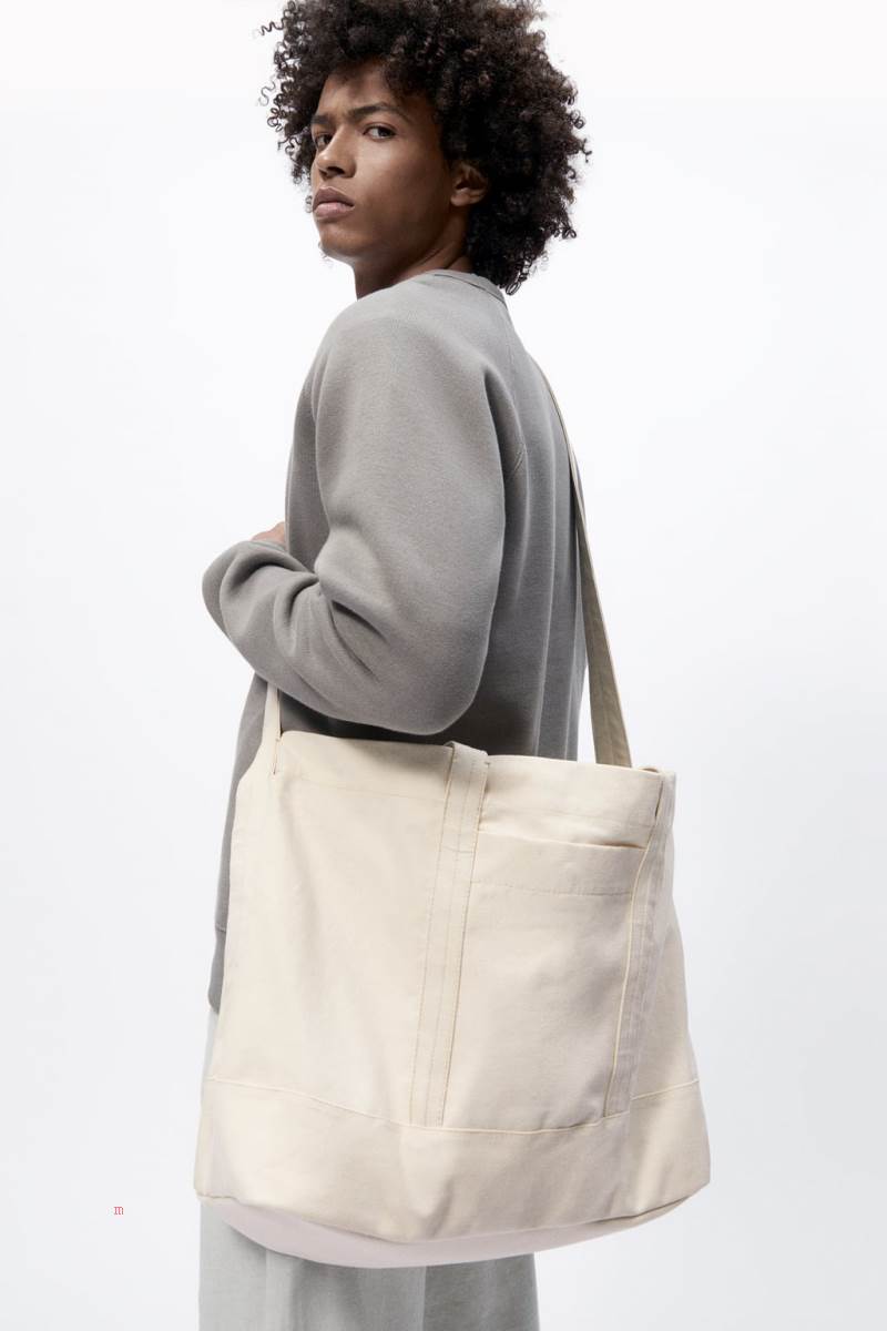 ZARA CANVAS Toteväska Herr Vita | WUEMA-1938