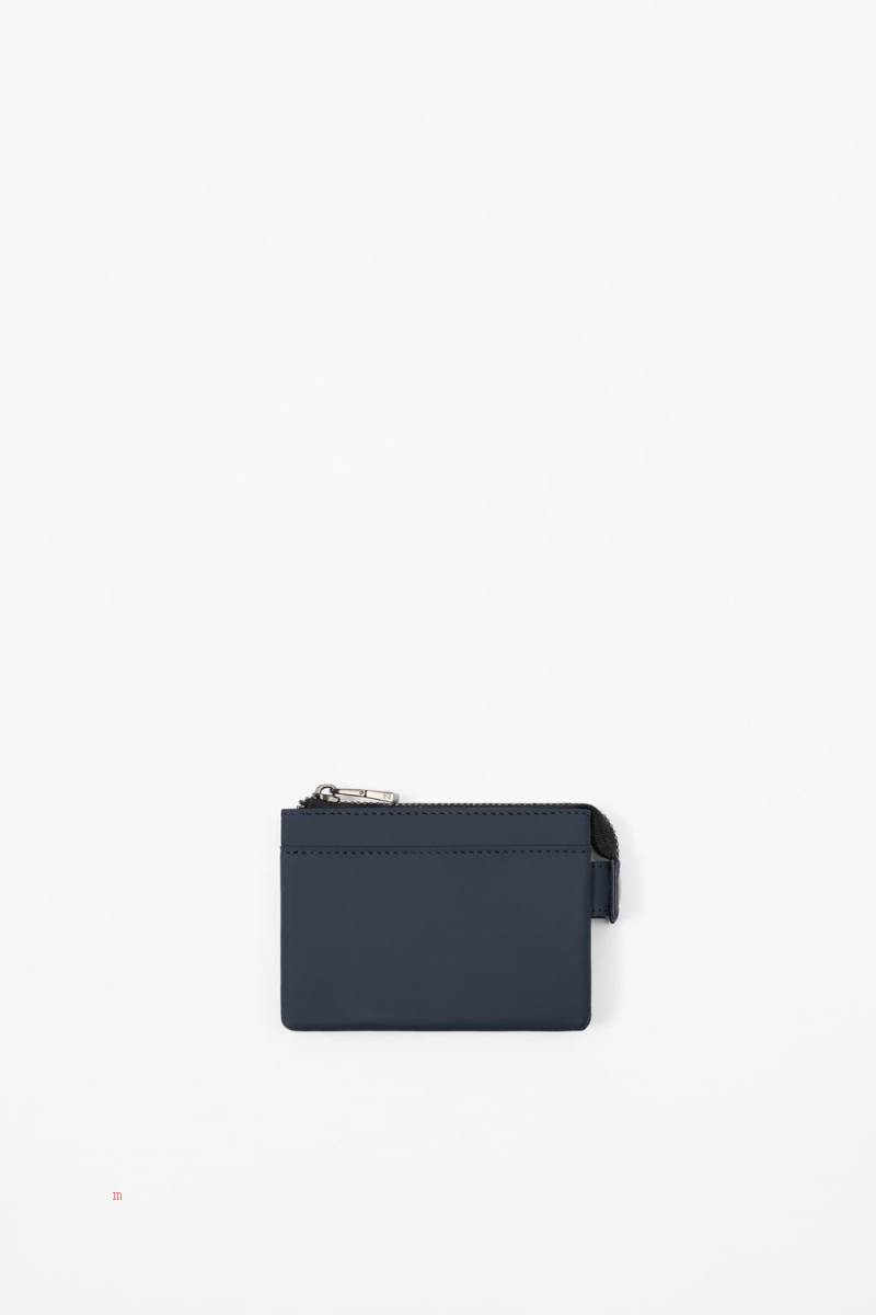 ZARA CARD HOLDER Plånbok Herr Marinblå Blå | OIUTK-3548