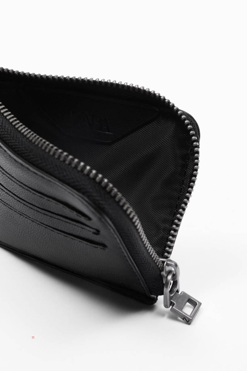 ZARA CARD HOLDER Plånbok Herr Svarta | ZKYHT-5048