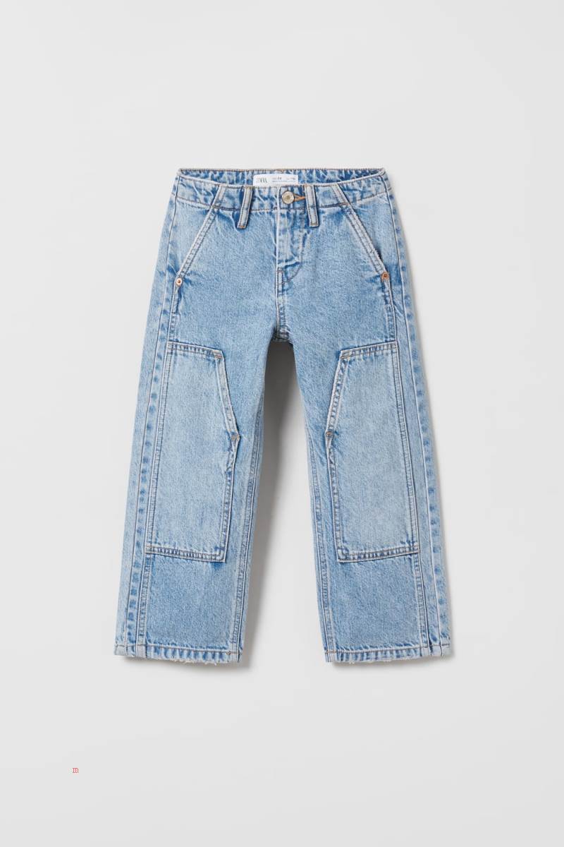 ZARA CARPENTER Jeans Tjej Blå | XMQCU-2360