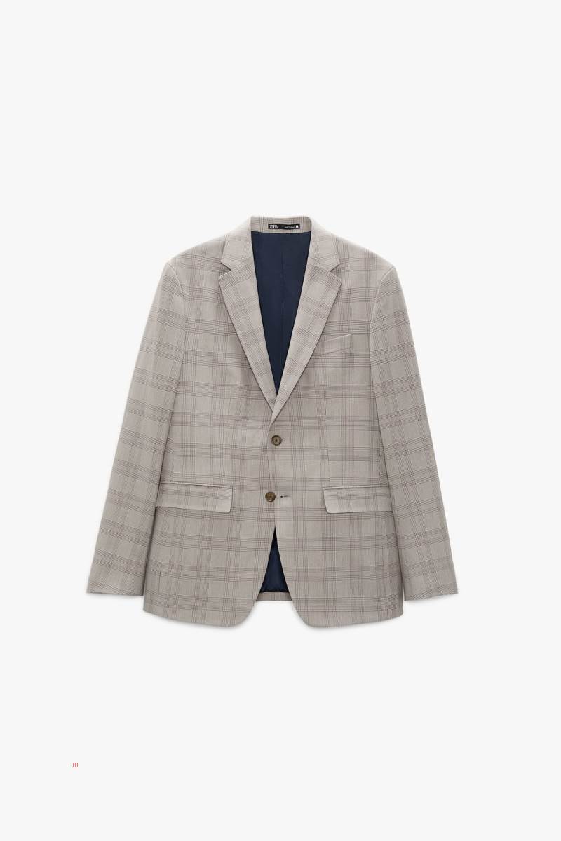 ZARA CHECKED SUIT Blazers Herr Bruna | OVWTE-5290