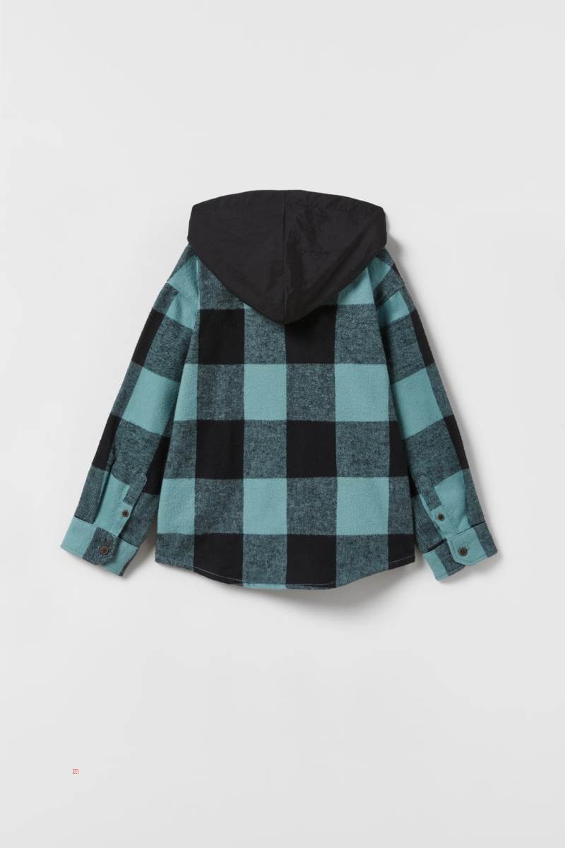 ZARA CHECK WITH CONTRAST COLLAR Övertröja Pojke Blå | FCPYG-2937