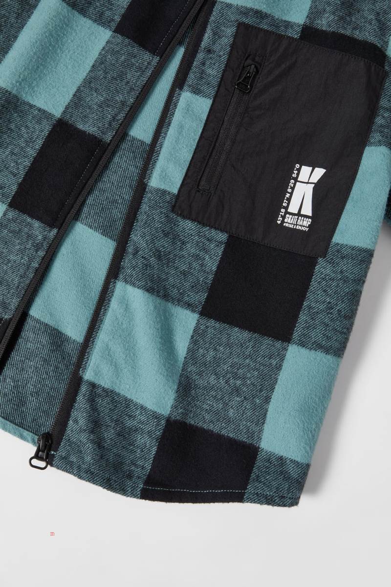 ZARA CHECK WITH CONTRAST COLLAR Övertröja Pojke Blå | FCPYG-2937