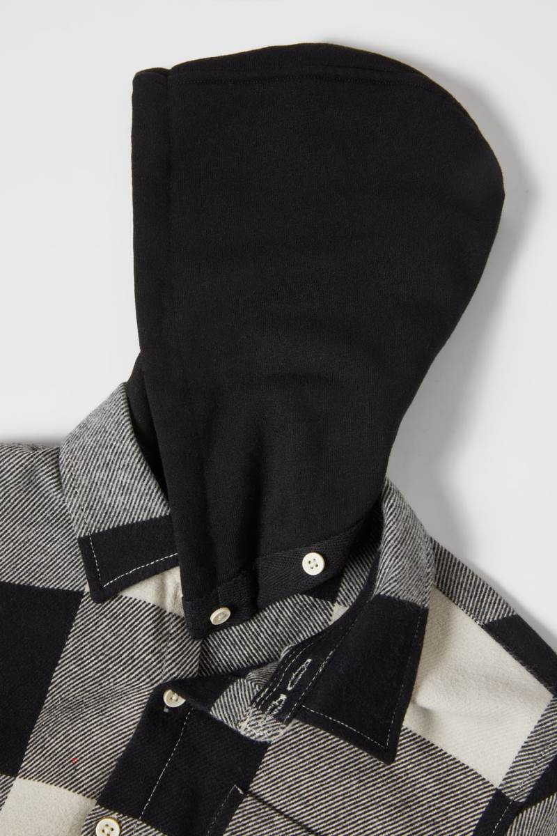 ZARA CHECK WITH DETACHABLE HOOD Övertröja Pojke Svarta | HKDJT-9026