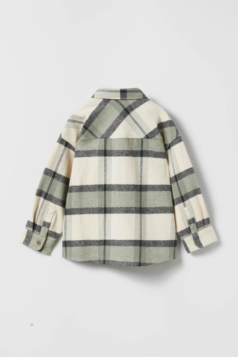 ZARA CHECK Övertröja Pojke Grå Vita | VBHCX-9273