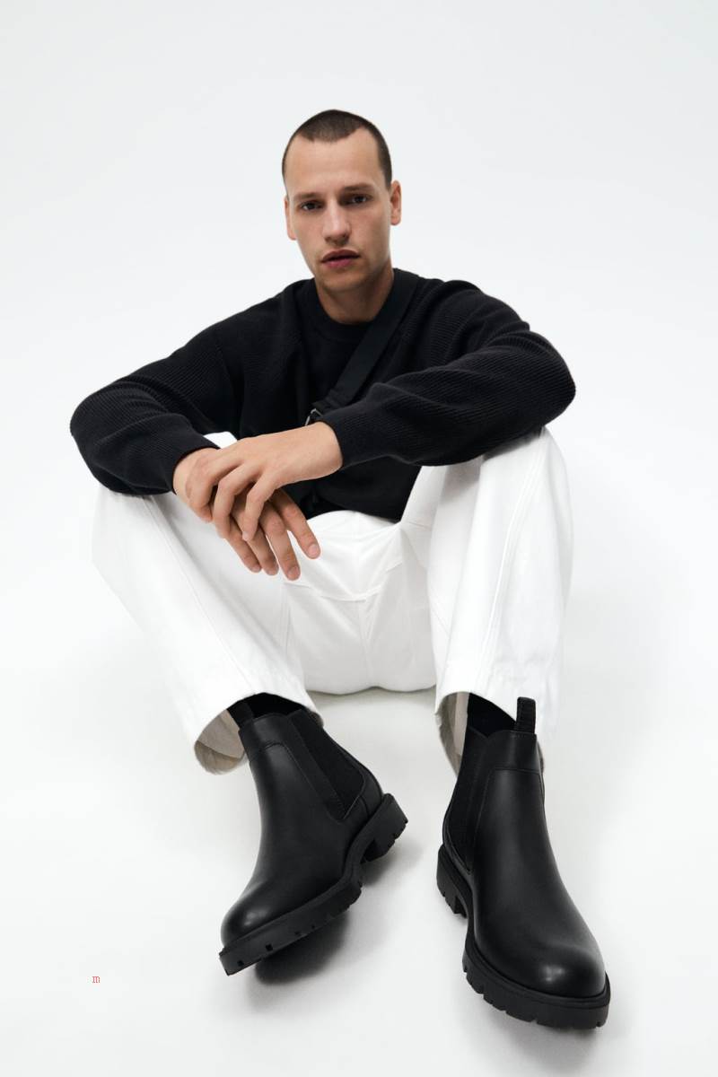 ZARA CHELSEA Ankelboots Herr Svarta | RKOVJ-3981