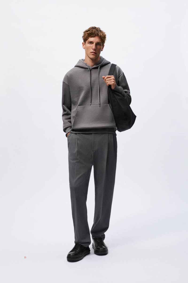 ZARA CHUNKY LEATHER Träningsskor Herr Svarta | TSOPJ-3940