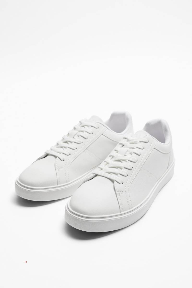 ZARA CHUNKY SOLE Sneakers Herr Vita | YZJTU-8475