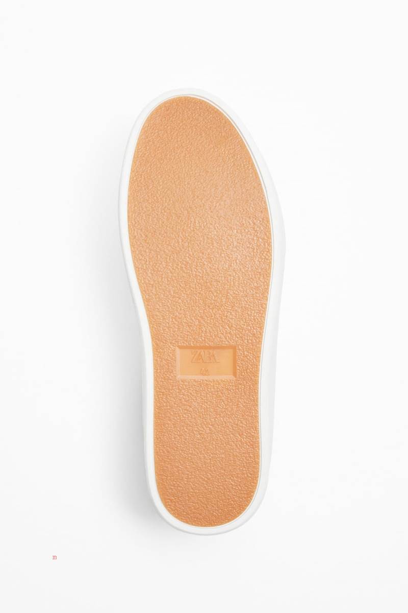 ZARA CHUNKY SOLE Sneakers Herr Vita | YZJTU-8475
