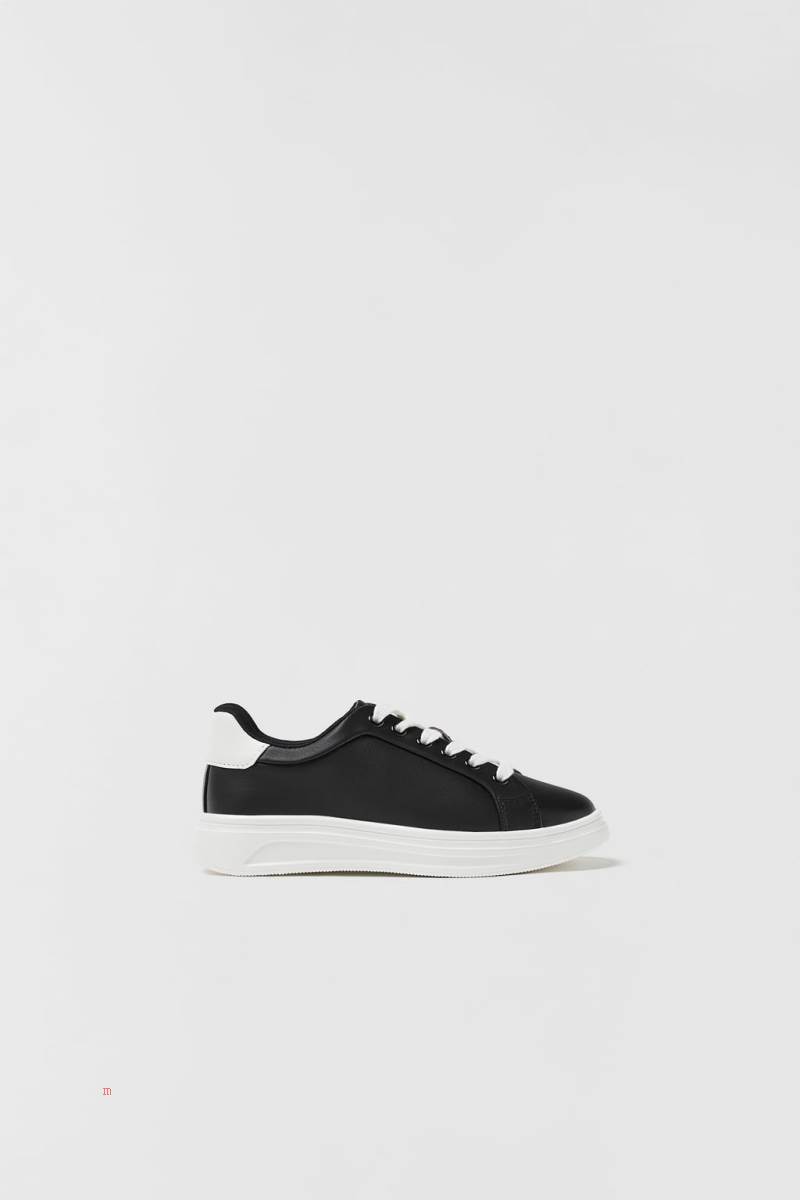 ZARA CHUNKY SOLE Sneakers Pojke Svarta | AJXGQ-2076
