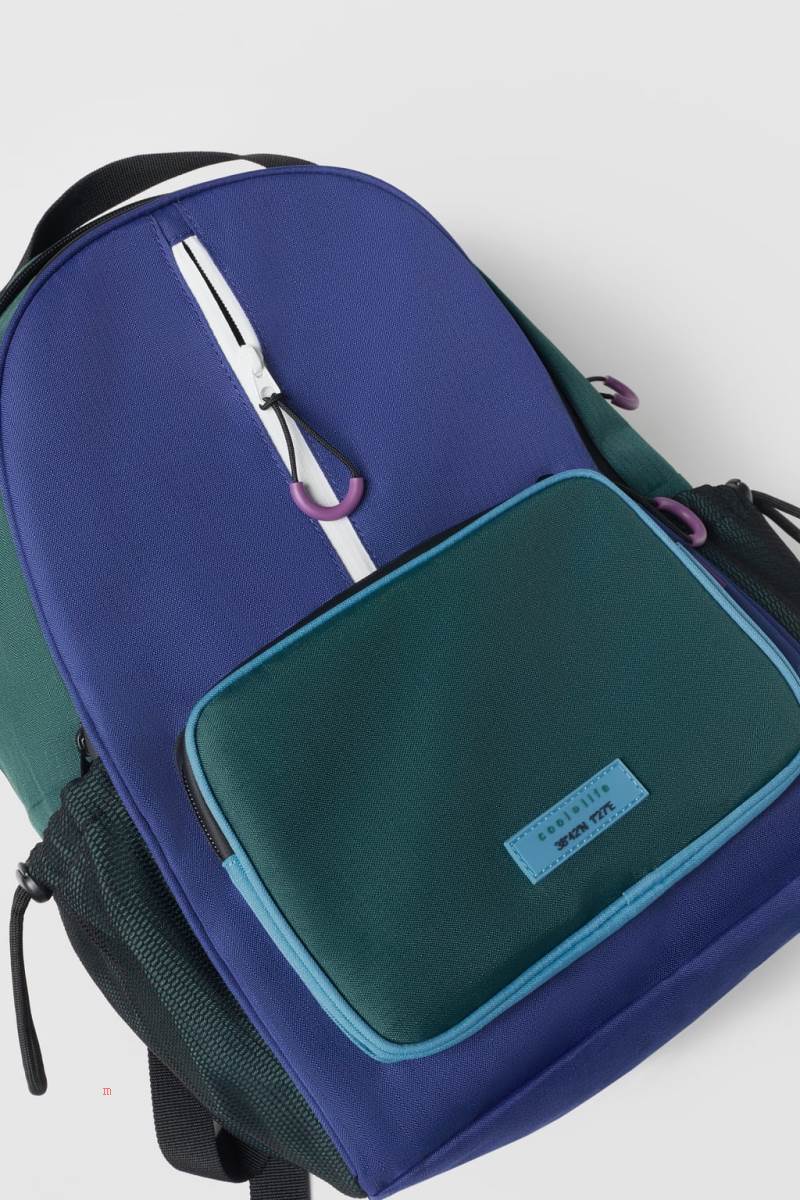 ZARA COLOURED Ryggsäck Tjej Blå | YFNCZ-7609