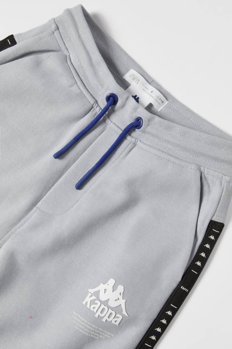 ZARA COLOUR BLOCK PLUSH SPORTY KAPPA Byxor Pojke Vita | DASWP-6279