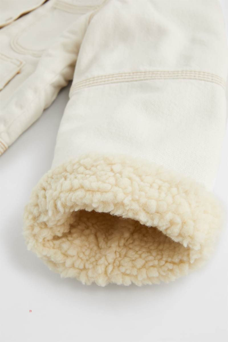 ZARA COMBINED FAUX SHEARLING Jacka Pojke Grå Vita | SIARF-9571