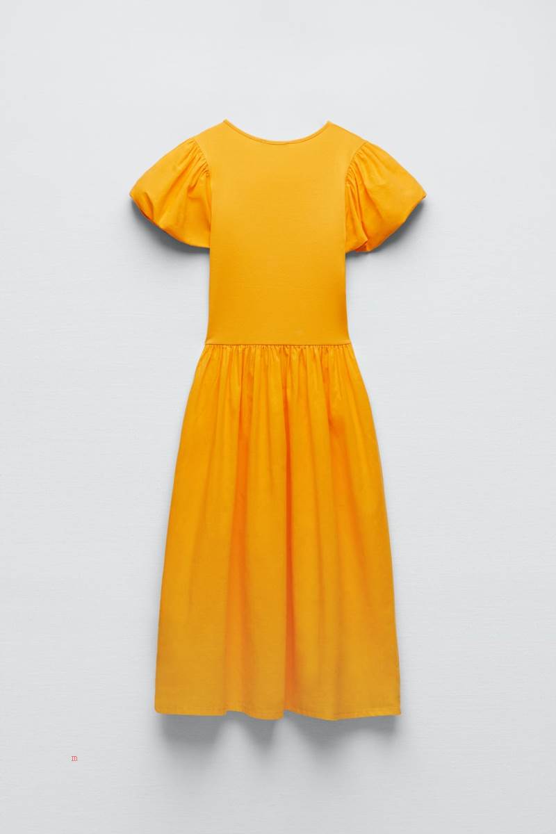 ZARA COMBINED Klänning Dam Ljusorange | BULAD-5243