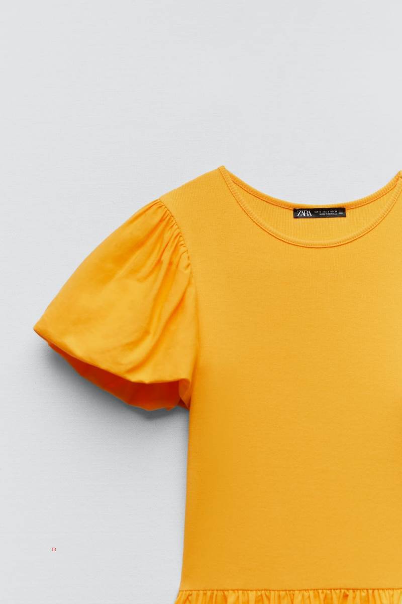 ZARA COMBINED Klänning Dam Ljusorange | BULAD-5243