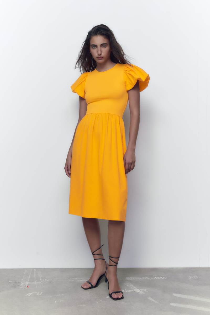 ZARA COMBINED Klänning Dam Ljusorange | BULAD-5243