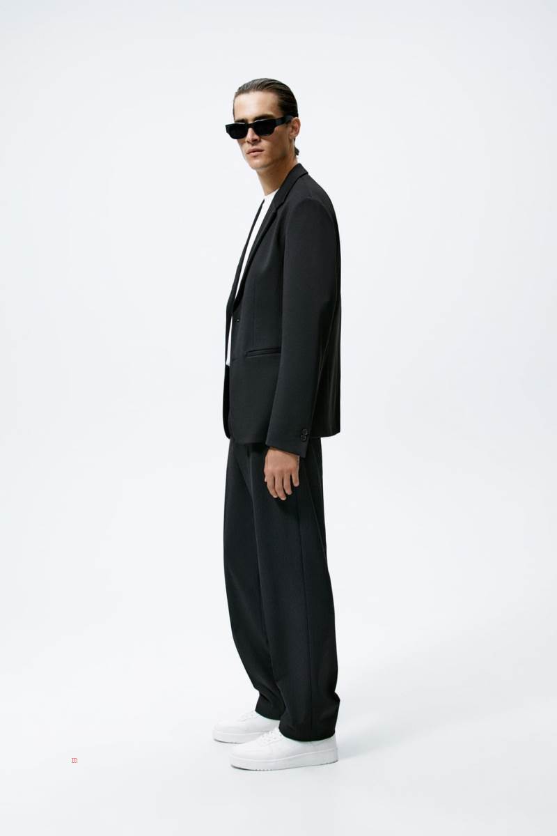 ZARA COMFORT Blazers Herr Svarta | XVDBG-6214
