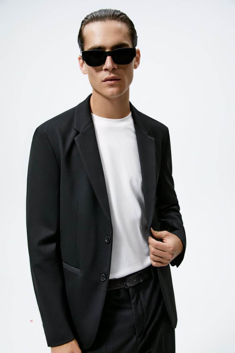 ZARA COMFORT Blazers Herr Svarta | XVDBG-6214