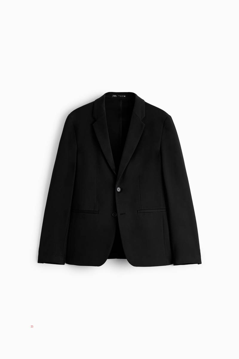 ZARA COMFORT Blazers Herr Svarta | XVDBG-6214