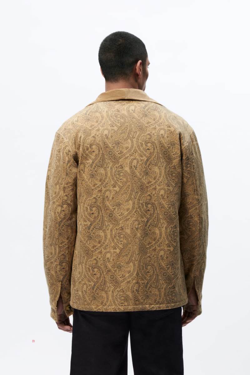 ZARA CONTRAST CORDUROY Övertröja Herr Bruna | AZXGI-6408
