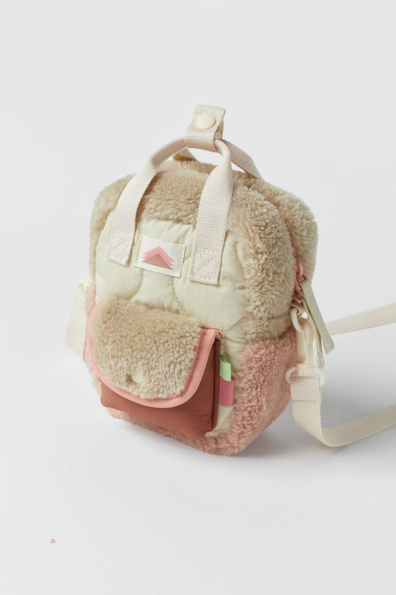 ZARA CONTRAST Crossbody Väska Tjej Olika Färger Röda | GDTQB-5294
