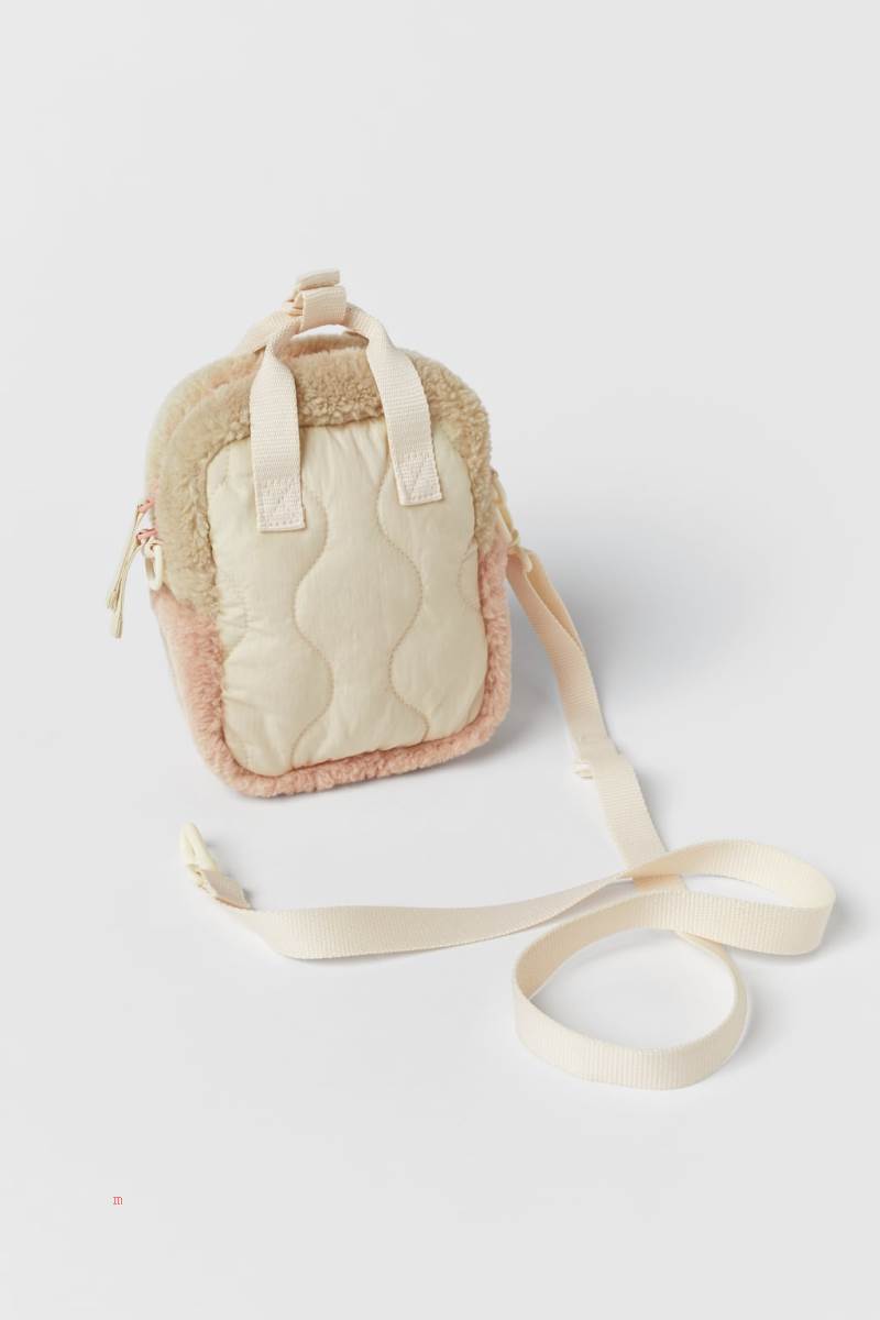 ZARA CONTRAST Crossbody Väska Tjej Olika Färger Röda | GDTQB-5294