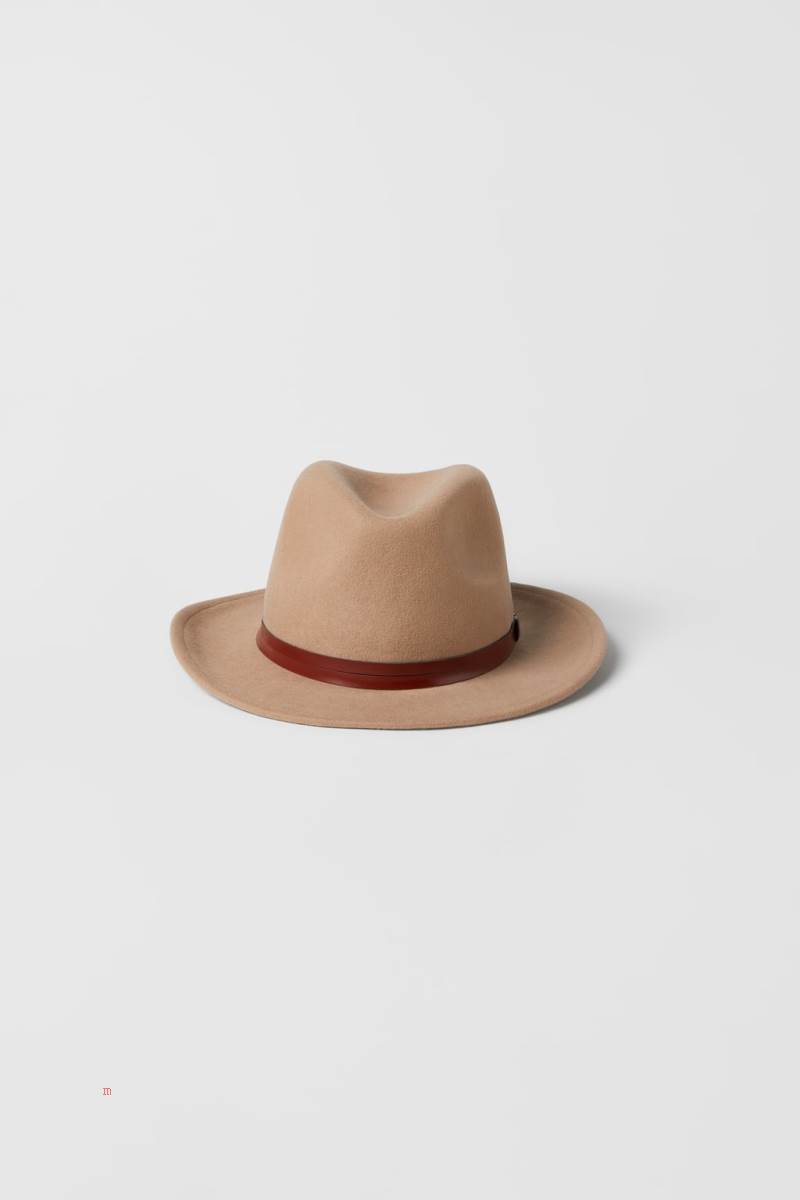 ZARA CONTRAST FELT Hatt Tjej Bruna | OHGWP-8264