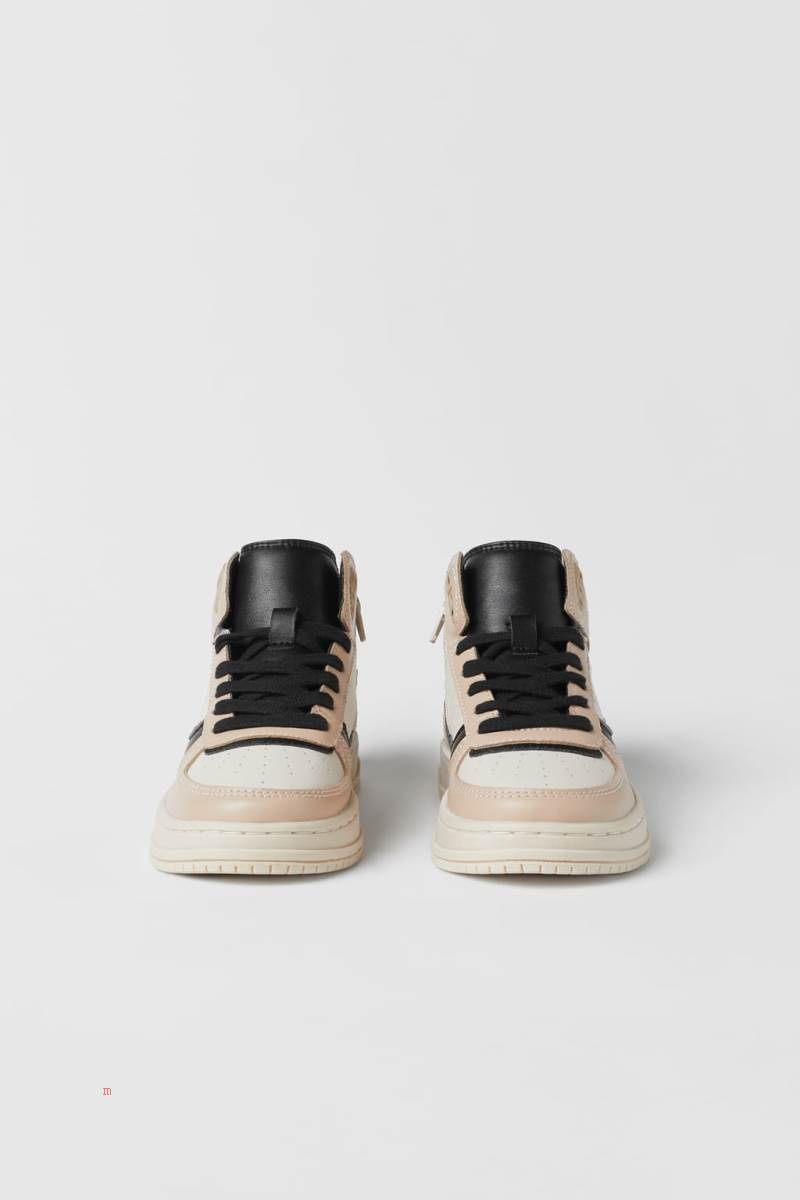 ZARA CONTRAST HIGH-TOP Träningsskor Tjej Vita | THNQV-1640