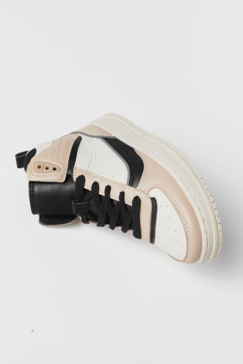 ZARA CONTRAST HIGH-TOP Träningsskor Tjej Vita | THNQV-1640
