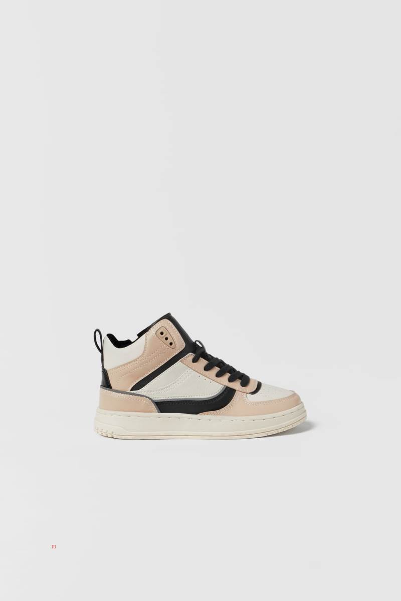 ZARA CONTRAST HIGH-TOP Träningsskor Tjej Vita | THNQV-1640