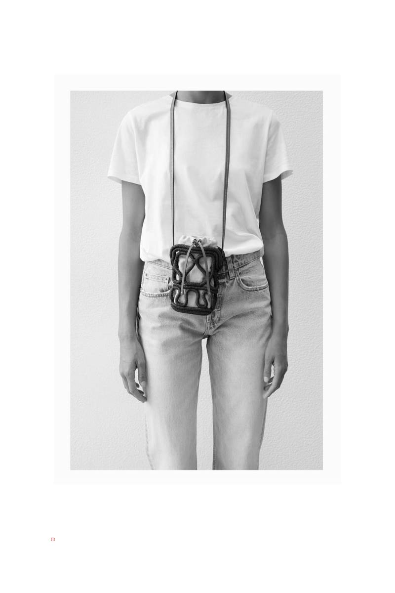 ZARA CONTRAST MOBILE PHONE BAG Mini Väska Dam Svarta | WJULO-4538
