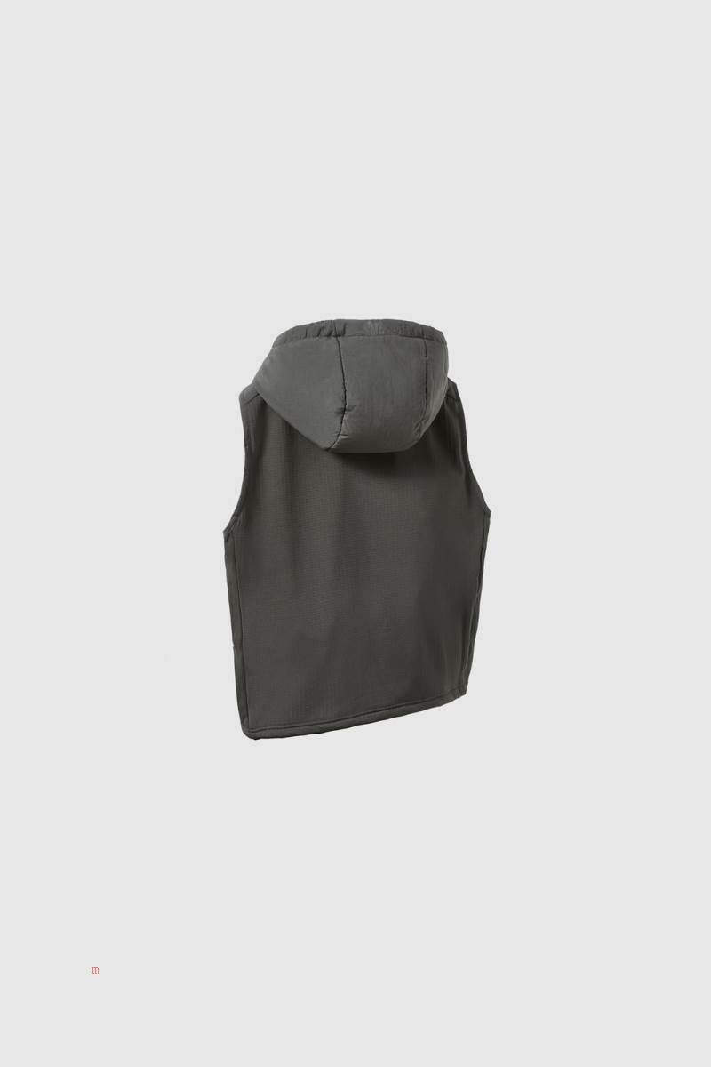 ZARA CONTRAST NYLON SPORTY Kostym Gilet Pojke Mörkgrå | FWVDB-3962