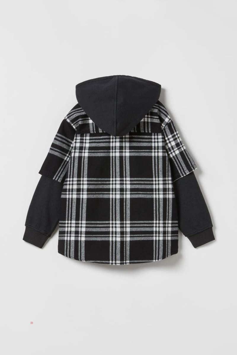 ZARA CONTRAST PLUSH Övertröja Pojke Svarta | OHVKU-0149
