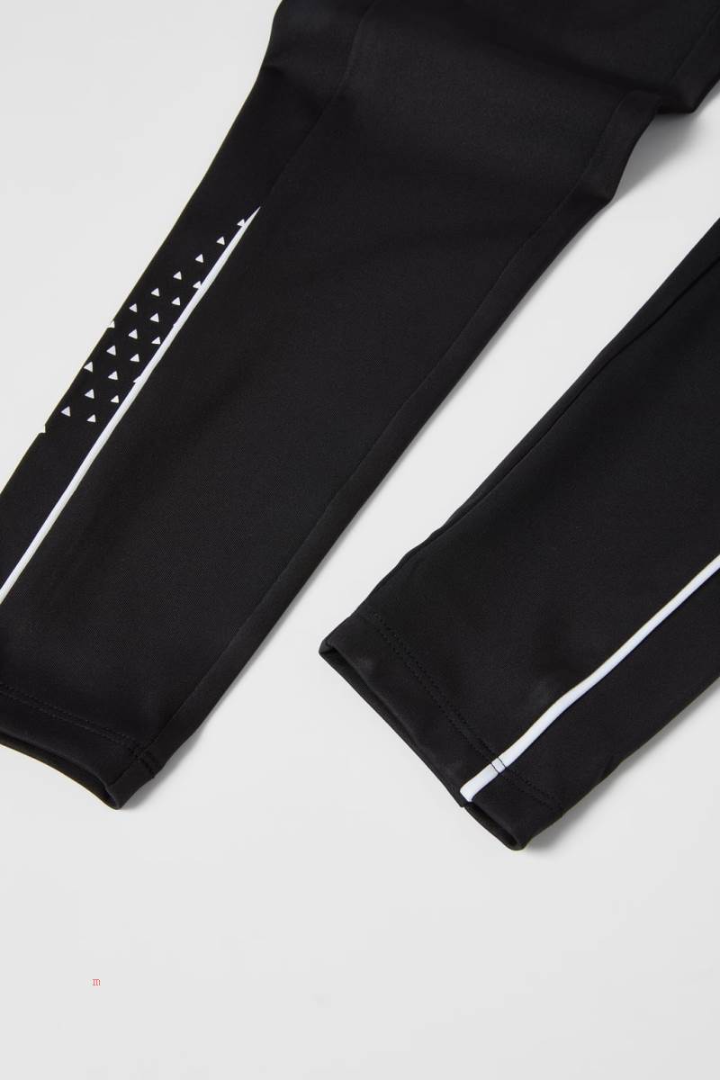 ZARA CONTRAST SPORTY Leggings Tjej Svarta | YKQDA-5061