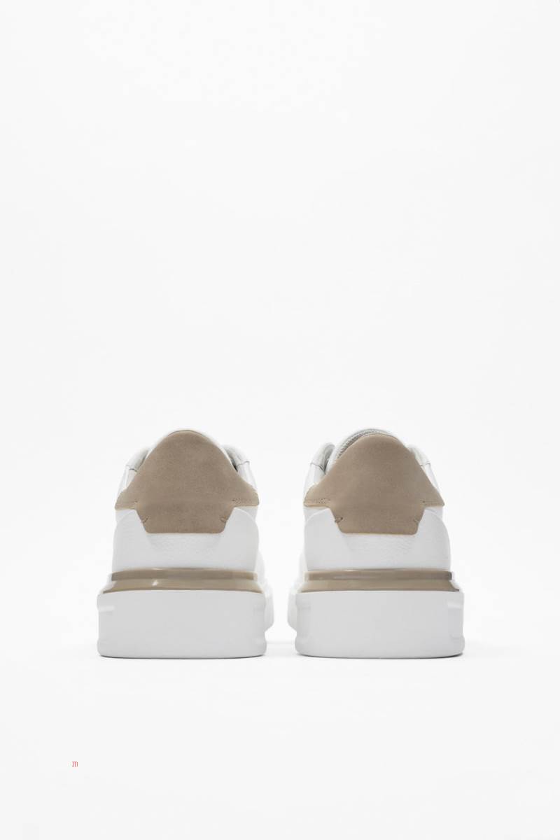 ZARA CONTRAST Träningsskor Herr Vita | JWXGM-5140