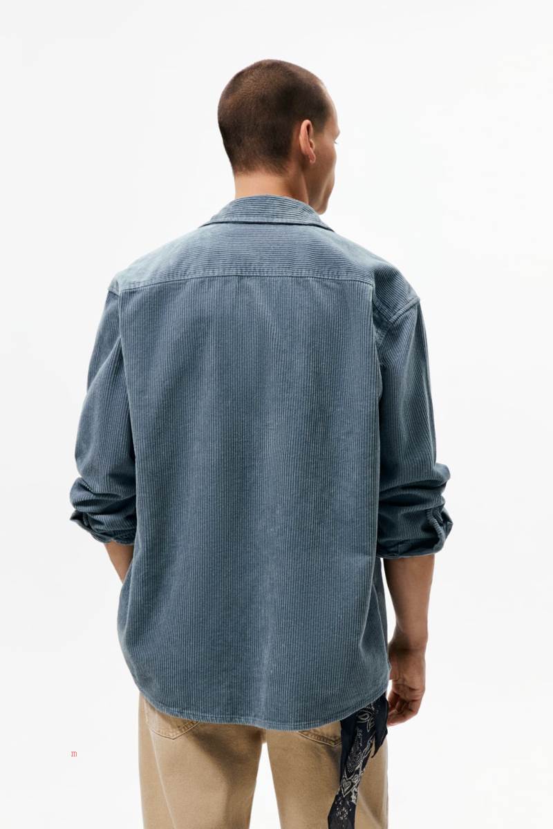 ZARA CORDUROY Övertröja Herr Grå | RUNAD-0674