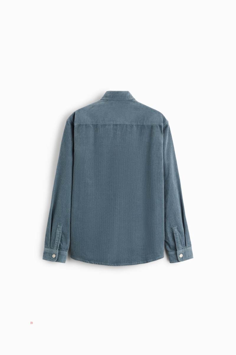ZARA CORDUROY Övertröja Herr Grå | RUNAD-0674