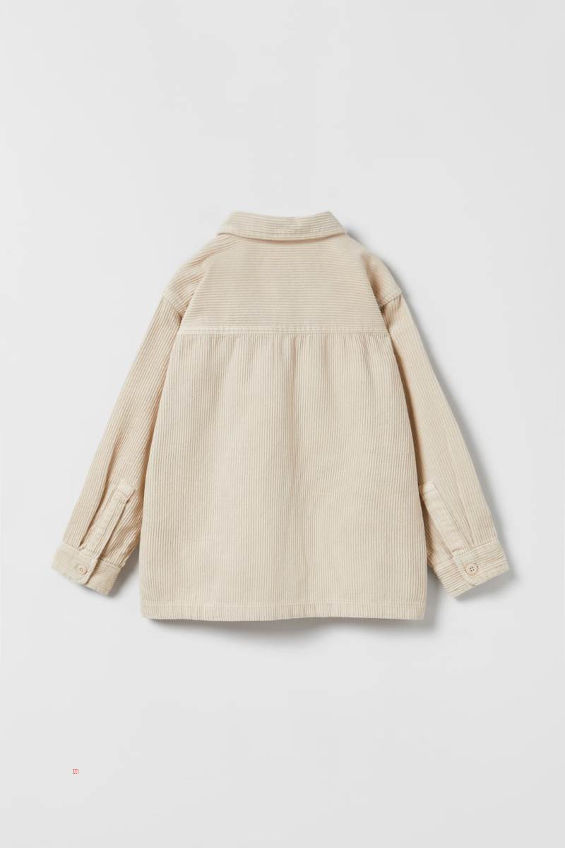 ZARA CORDUROY Övertröja Pojke Ljusbruna | WKYGV-5398