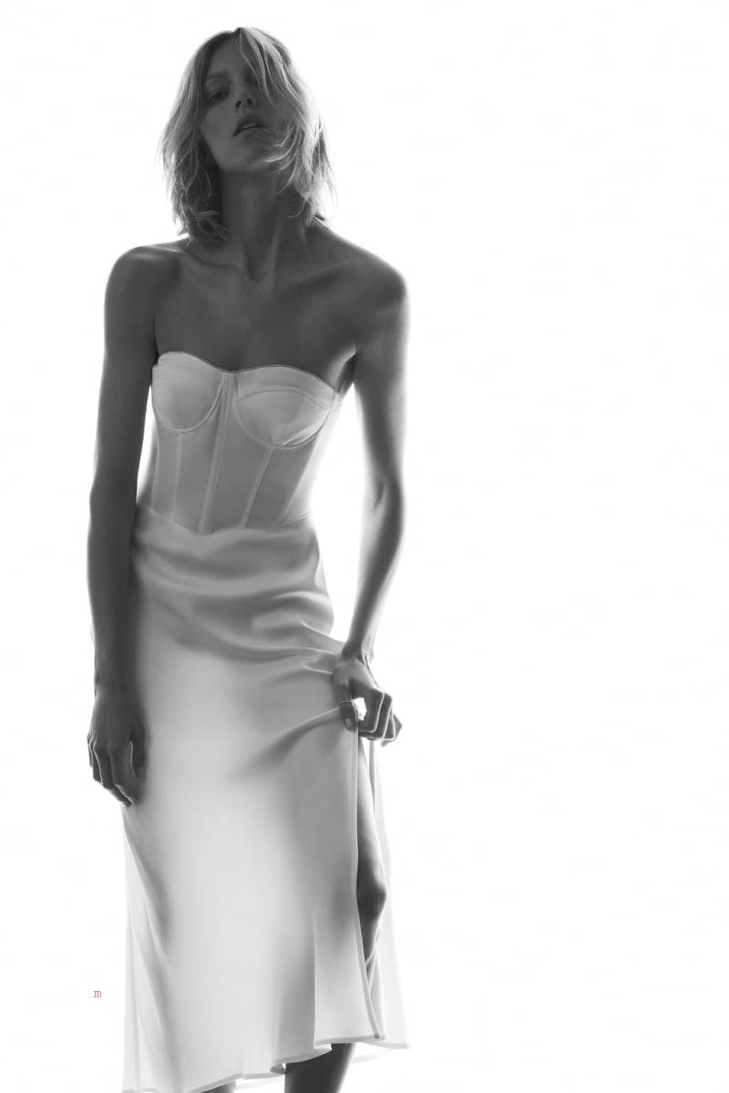 ZARA CORSETRY-INSPIRED MIDI WITH RHINESTONES Klänning Dam Vita | DXOEN-5237
