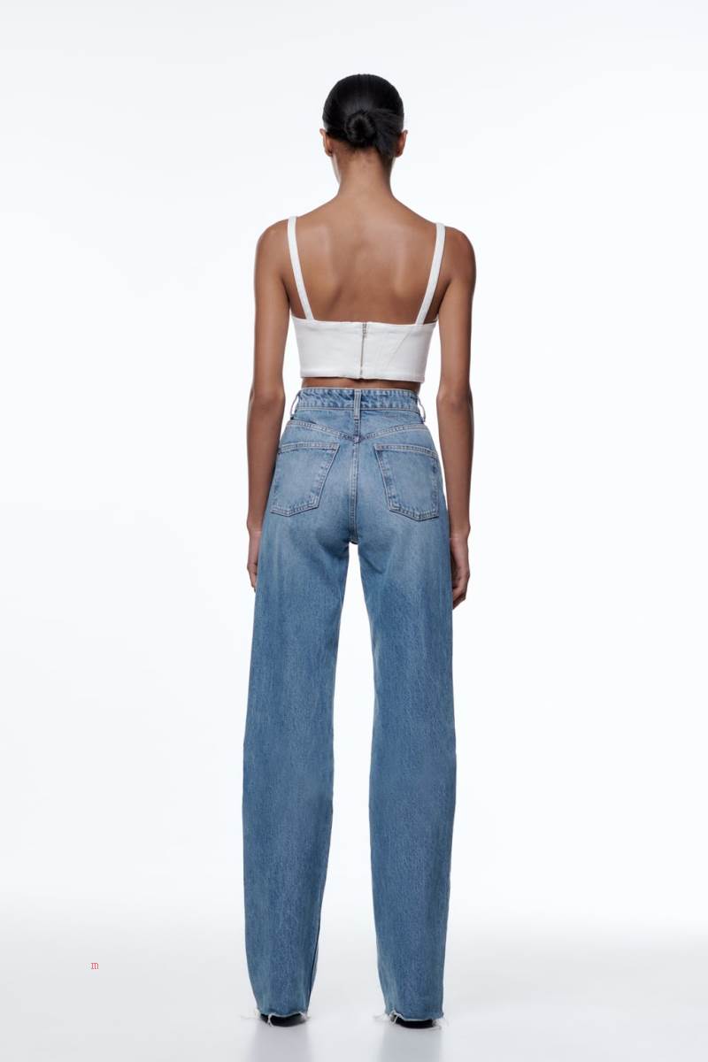 ZARA CORSETRY-INSPIRED TOP WITH TOPSTITCHING Crop Top Dam Vita | MBEOH-9506