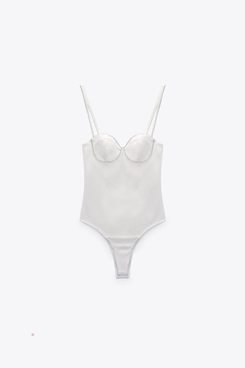 ZARA CORSET WITH RHINESTONES Bodysuit Dam Vita | CPYUA-9470