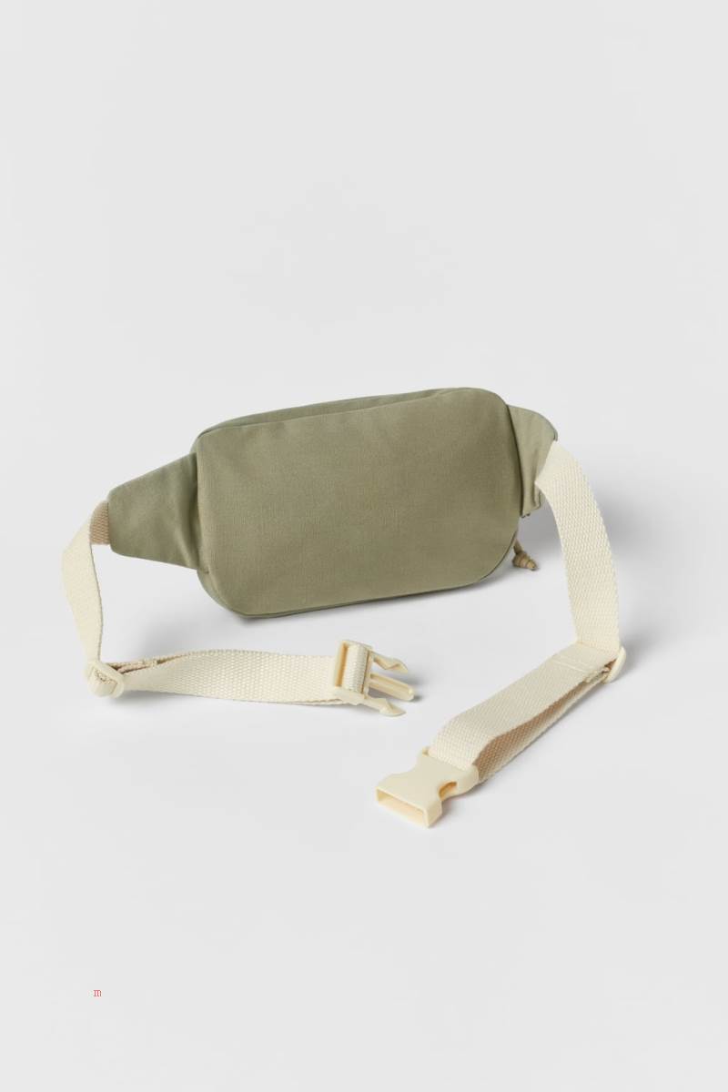 ZARA COTTON Bältesväska Tjej Khaki Gröna | MFSYQ-4598