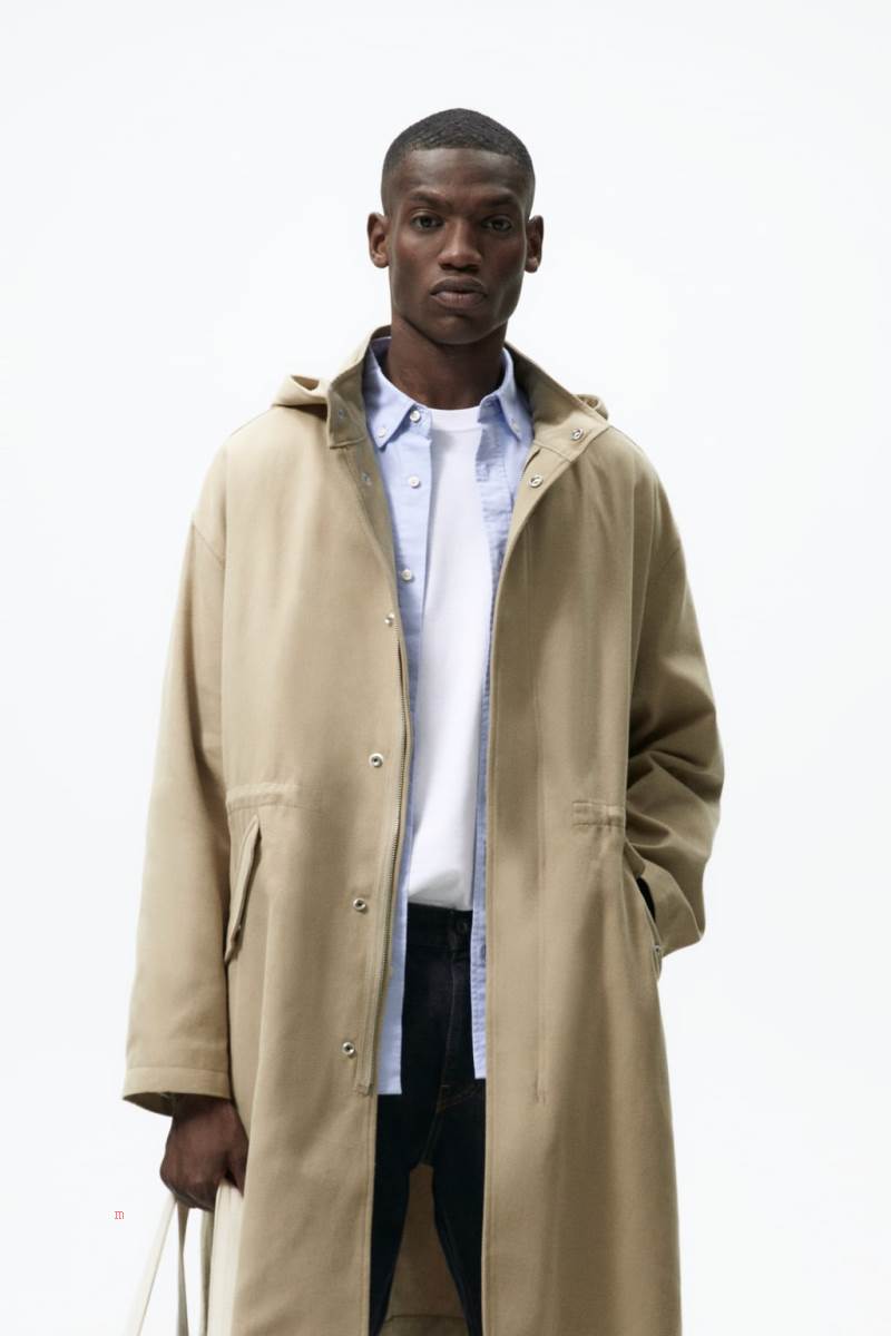 ZARA COTTON PARKA Vinterjackor Herr Ljusbruna | YRTNJ-1673