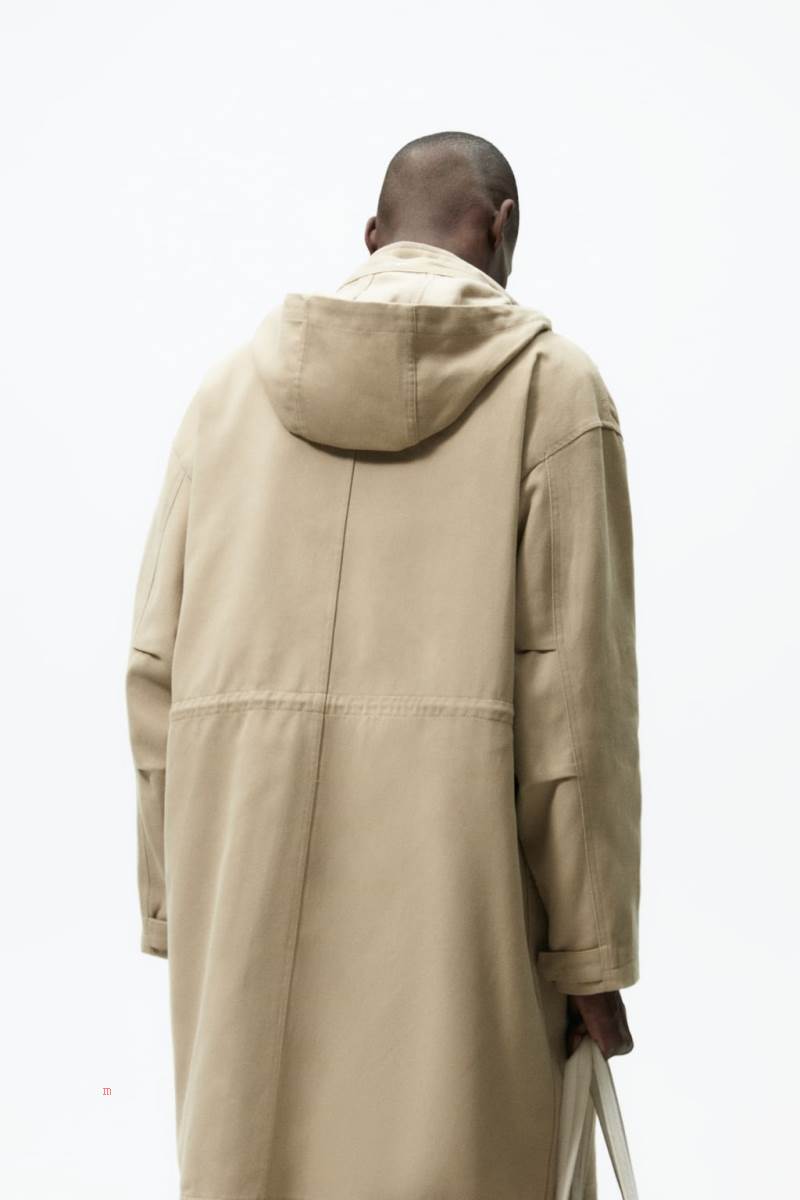 ZARA COTTON PARKA Vinterjackor Herr Ljusbruna | YRTNJ-1673