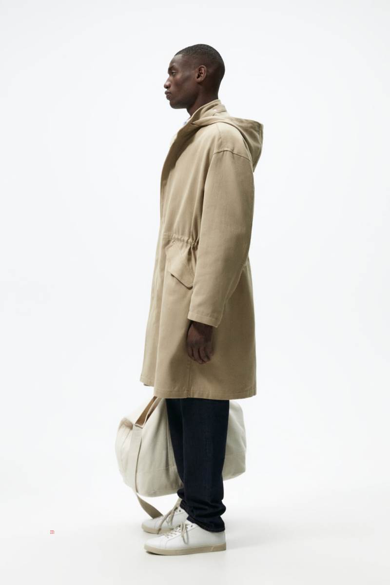ZARA COTTON PARKA Vinterjackor Herr Ljusbruna | YRTNJ-1673